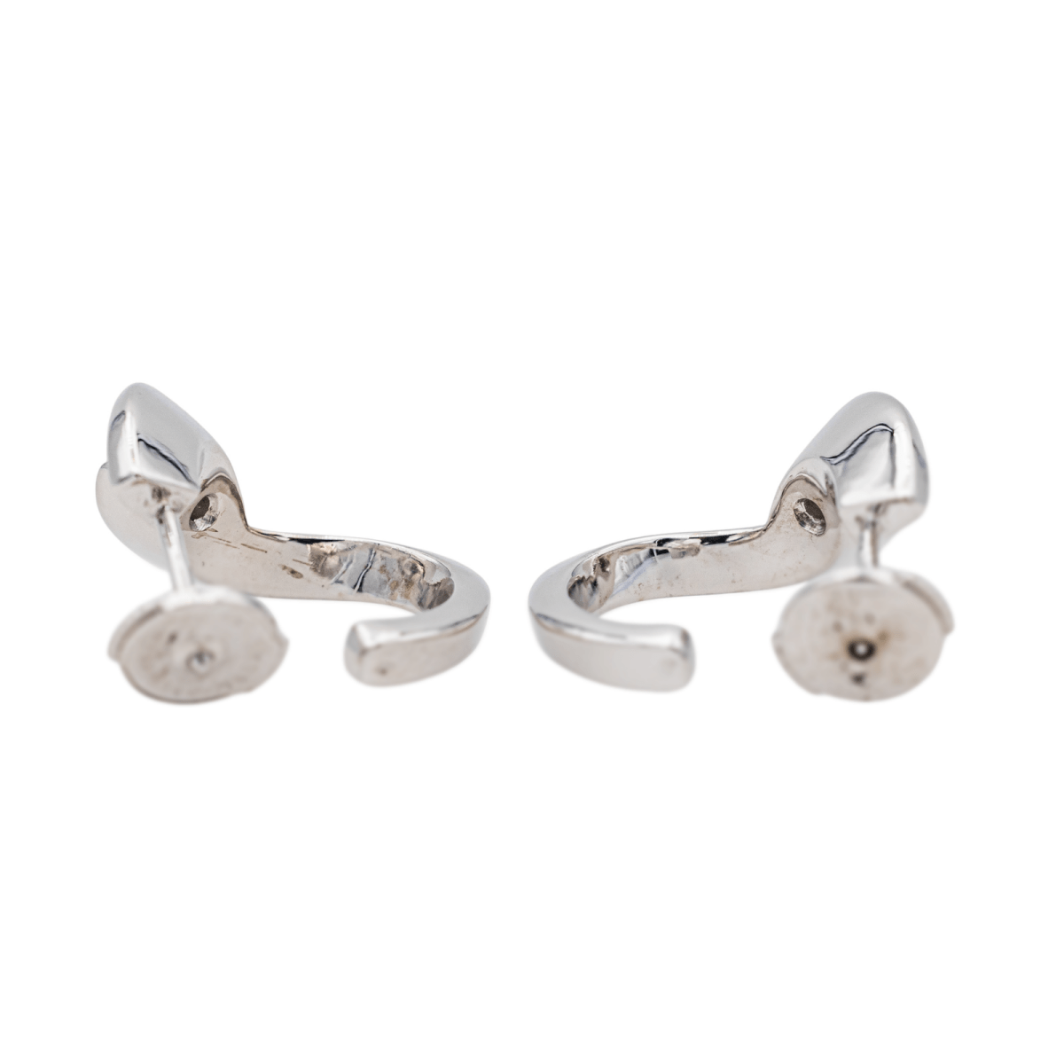 Boucles d'oreilles Créoles en or blanc et diamants - Castafiore