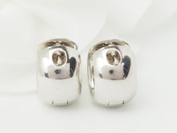 Boucles d'oreilles Créoles en or blanc et diamants - Castafiore