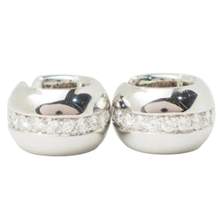 Boucles d'oreilles Créoles en or blanc et diamants - Castafiore