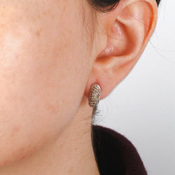 Boucles d'oreilles Créoles en or blanc et diamants - Castafiore