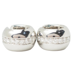 Boucles d'oreilles Créoles en or blanc et diamants - Castafiore