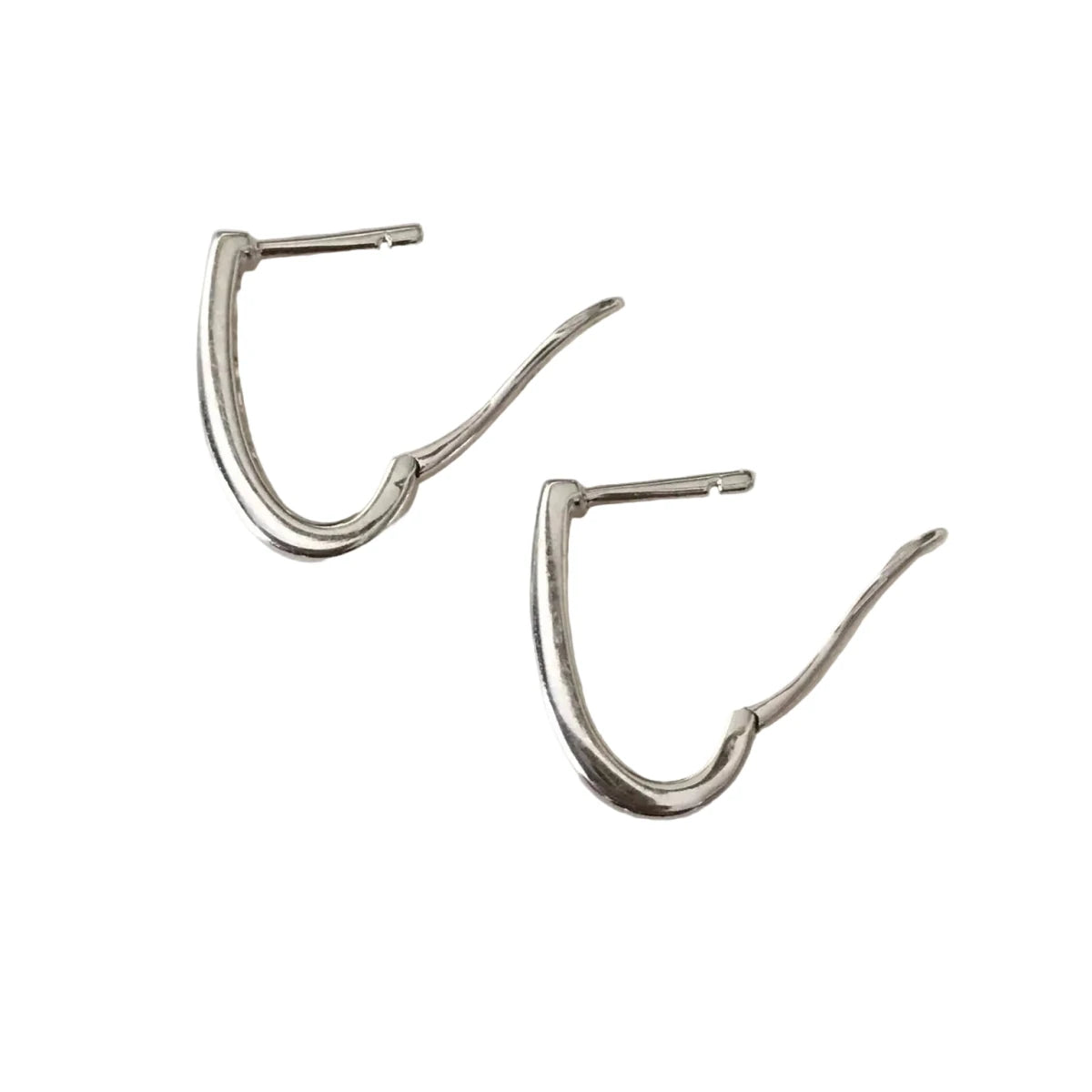 Boucles d'oreilles Créoles en or blanc et diamants - Castafiore