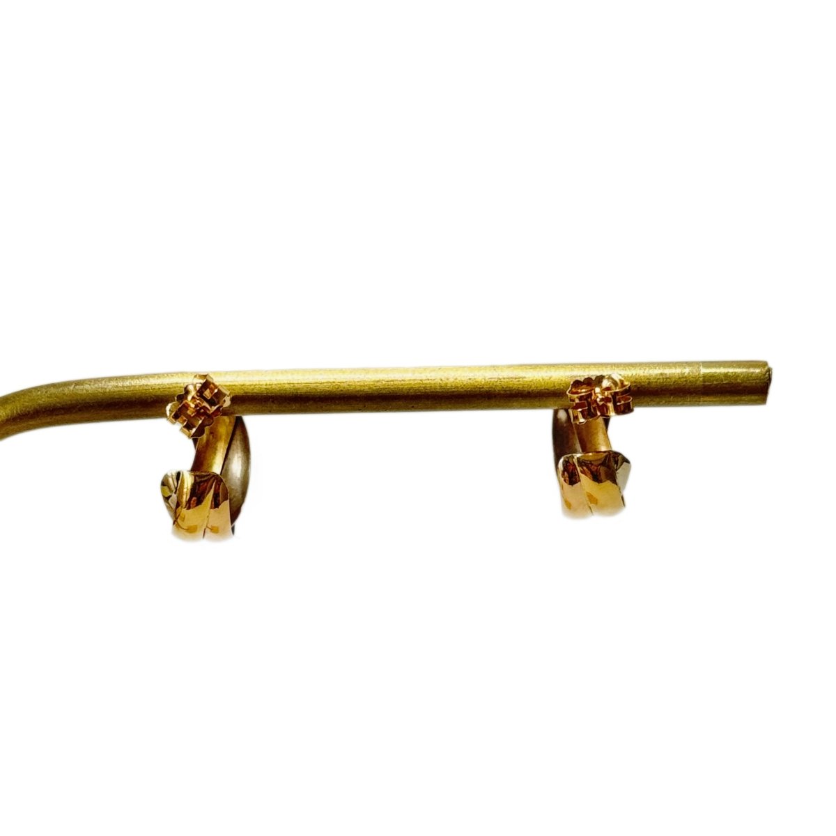 Boucles d'oreilles Créoles en or blanc, or jaune et or rose - Castafiore