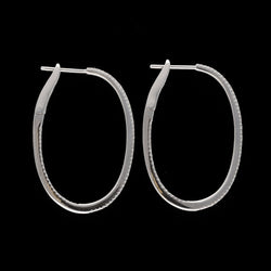 Boucles d'oreilles Créoles en Or gris 18k Diamants brillants 0,29 Cts G - VS. - Castafiore