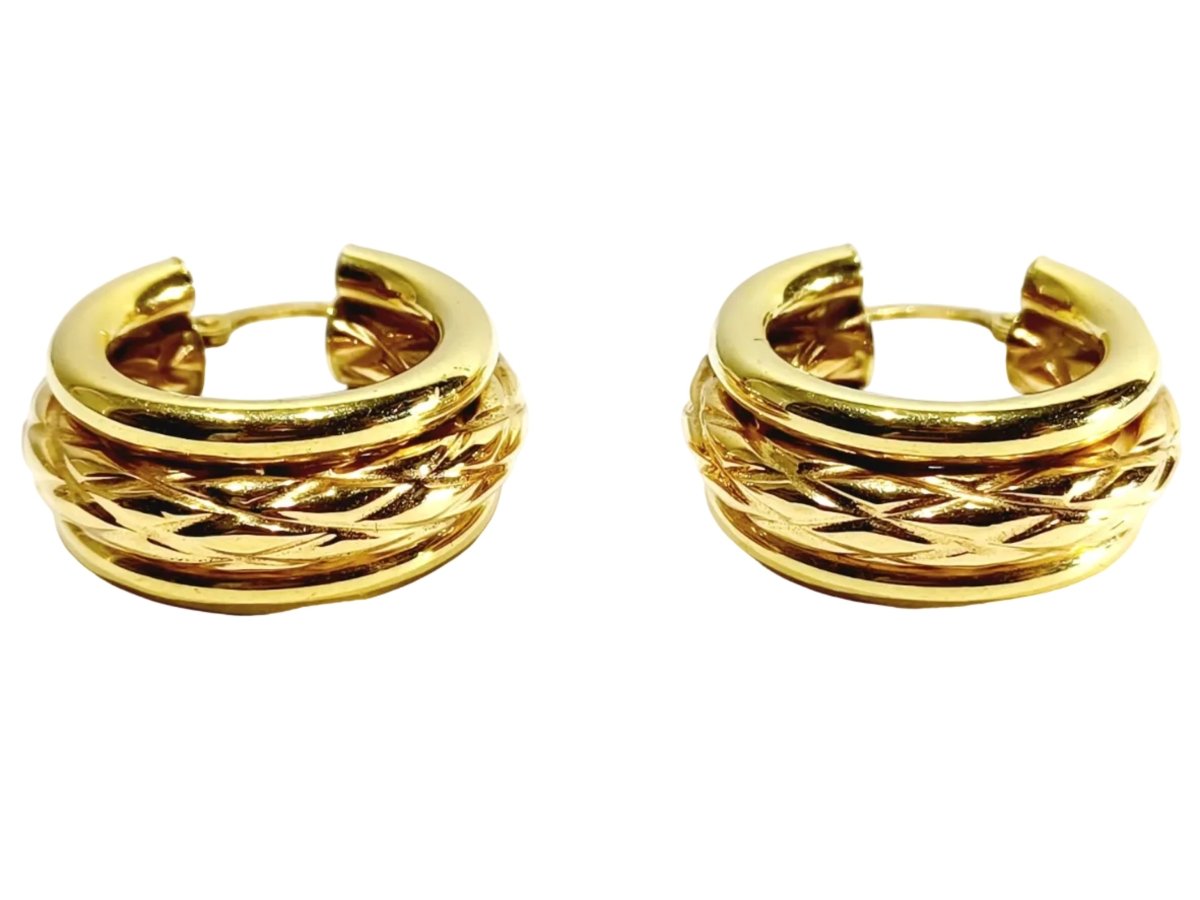 Boucles d'oreilles Créoles en or jaune - Castafiore