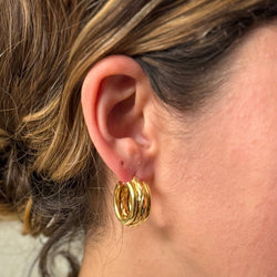 Boucles d'oreilles Créoles en or jaune - Castafiore