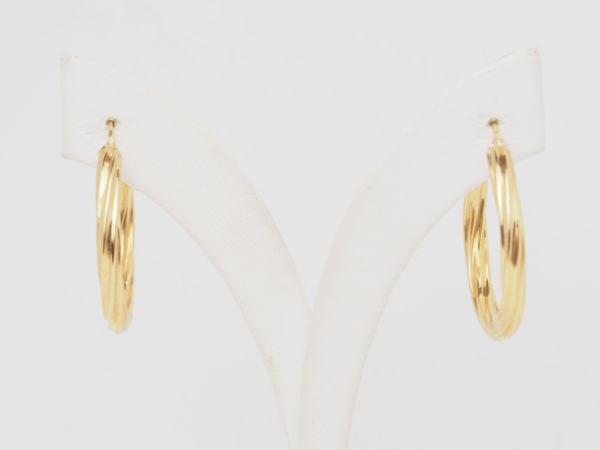 Boucles d'oreilles Créoles en or jaune - Castafiore