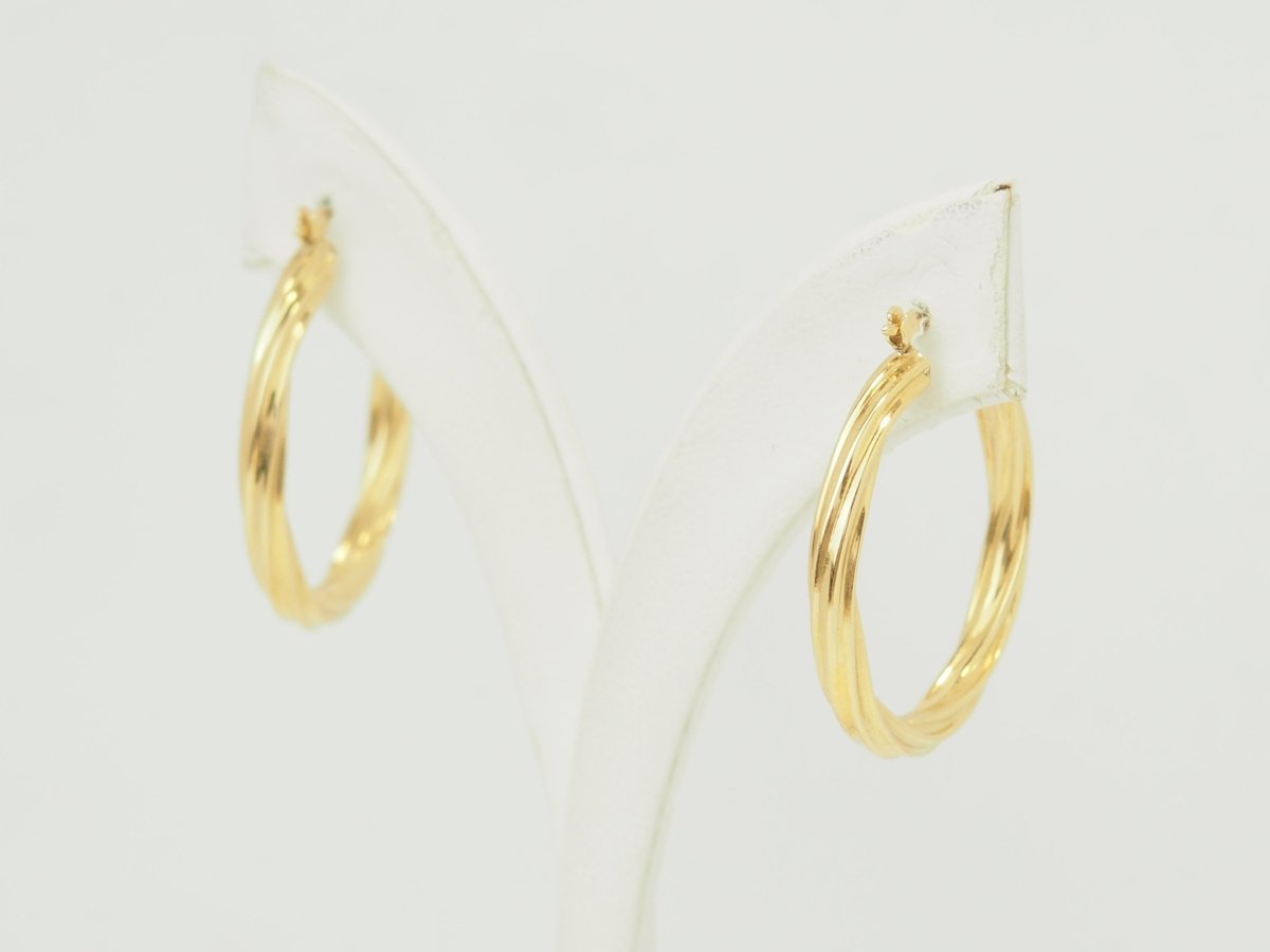 Boucles d'oreilles Créoles en or jaune - Castafiore