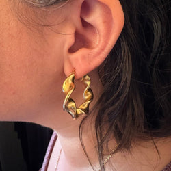 Boucles d'oreilles Créoles en or jaune - Castafiore