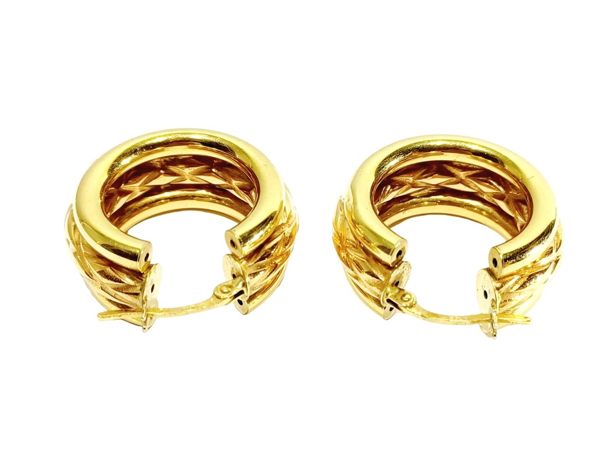 Boucles d'oreilles Créoles en or jaune - Castafiore