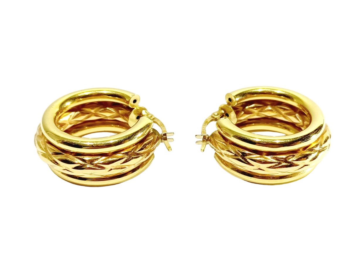 Boucles d'oreilles Créoles en or jaune - Castafiore