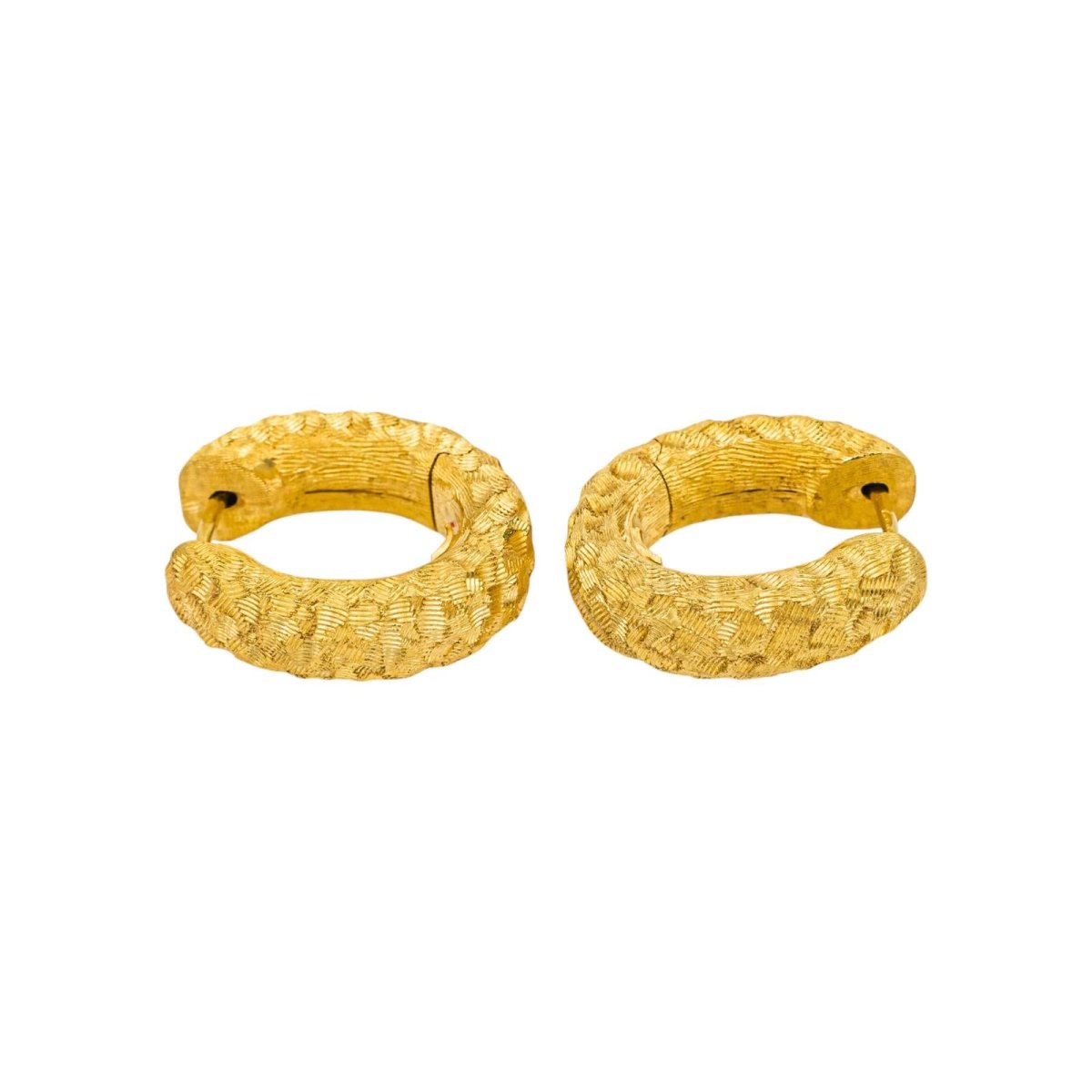 Boucles d'oreilles Créoles en or jaune - Castafiore