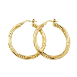 Boucles d'oreilles Créoles en or jaune - Castafiore