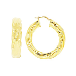 Boucles d'oreilles Créoles en or jaune - Castafiore