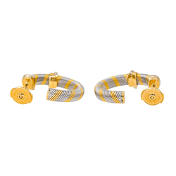 Boucles d'oreilles Créoles en or jaune et acier - Castafiore