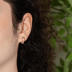 Boucles d'oreilles Créoles en or jaune et diamant - Castafiore