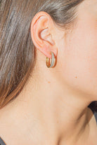 Boucles d'oreilles Créoles en or jaune et diamant - Castafiore