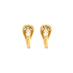 Boucles d'oreilles Créoles en or jaune et diamants - Castafiore