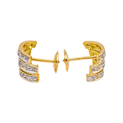 Boucles d'oreilles Créoles en or jaune et diamants - Castafiore