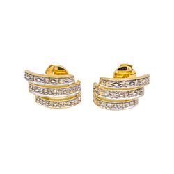 Boucles d'oreilles Créoles en or jaune et diamants - Castafiore