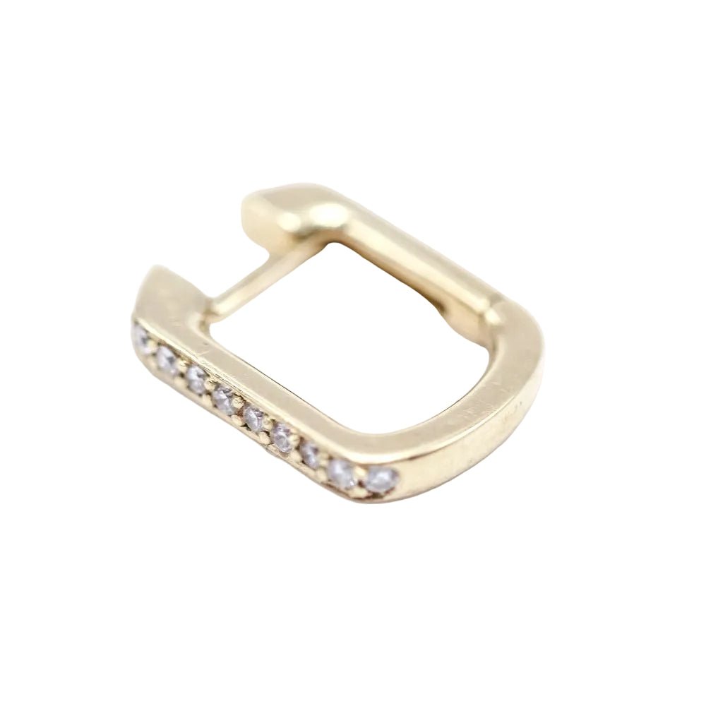 Boucles d'oreilles Créoles en or jaune et diamants - Castafiore