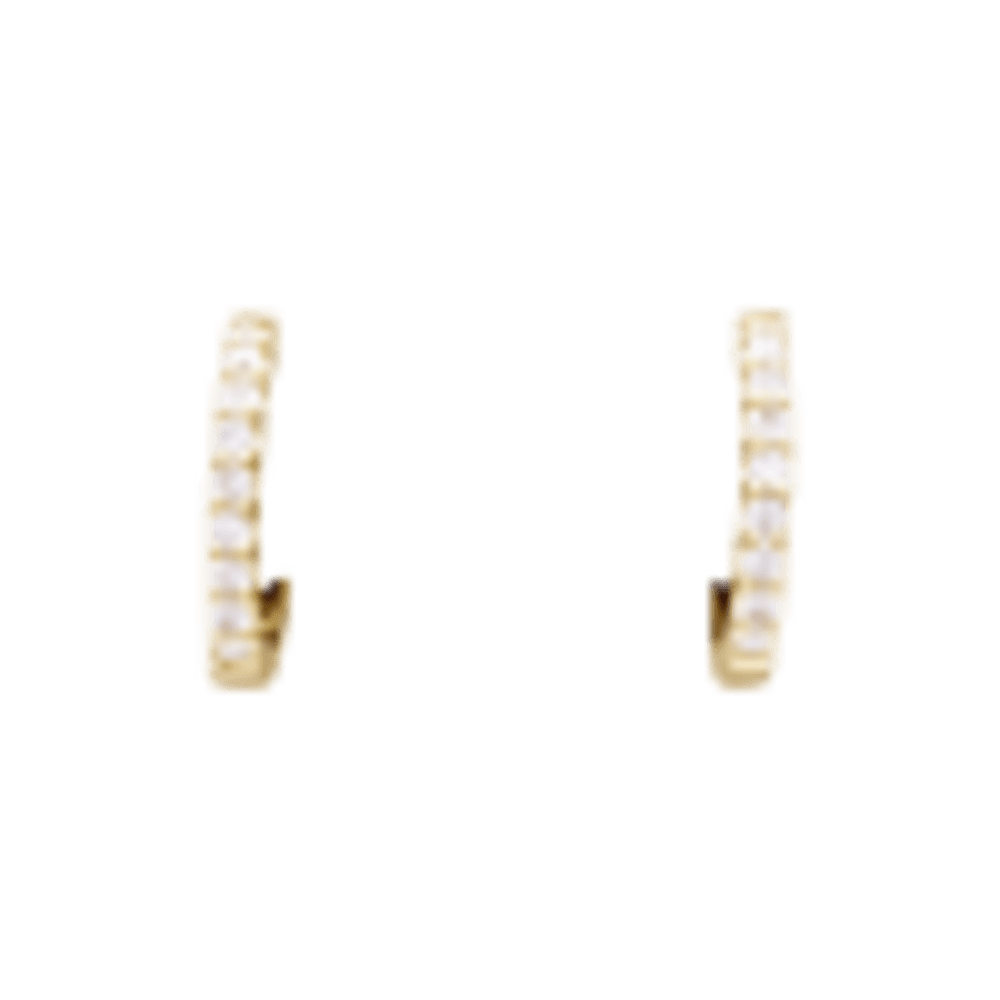 Boucles d'oreilles Créoles en or jaune et diamants - Castafiore