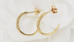 Boucles d'oreilles créoles en or jaune et diamants - Castafiore