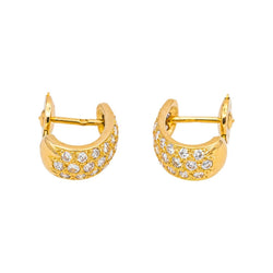 Boucles d'oreilles Créoles en or jaune et diamants - Castafiore