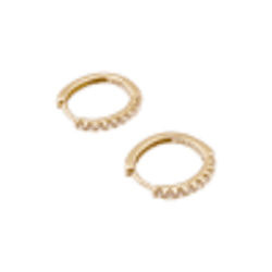 Boucles d'oreilles Créoles en or jaune et diamants - Castafiore