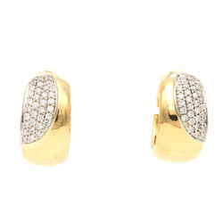 Boucles d'oreilles Créoles en or jaune et diamants - Castafiore