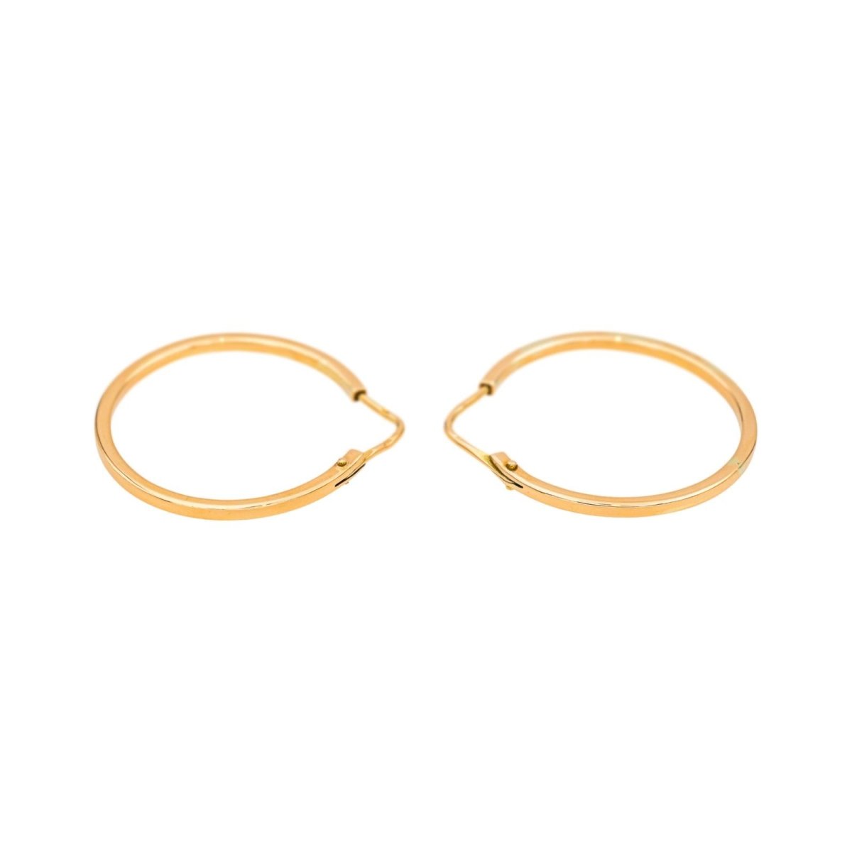 Boucles d'oreilles Créoles en or rose - Castafiore