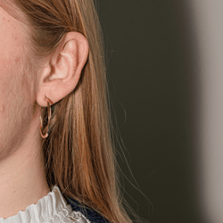 Boucles d'oreilles Créoles en or rose - Castafiore