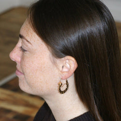 Boucles d'oreilles Créoles en or rose et jaune - Castafiore