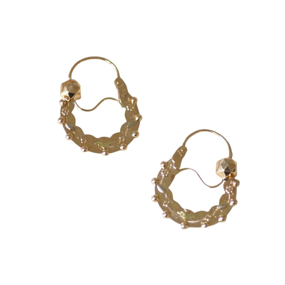 Boucles d'oreilles Créoles en or rose et jaune - Castafiore