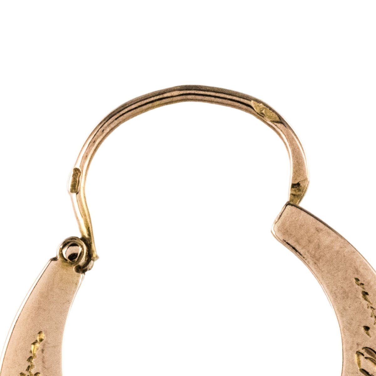 Boucles d'oreilles Créoles en or rose et perles - Castafiore