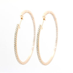 Boucles d'oreilles Créoles en or serties de diamants - Castafiore