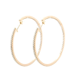 Boucles d'oreilles Créoles en or serties de diamants - Castafiore