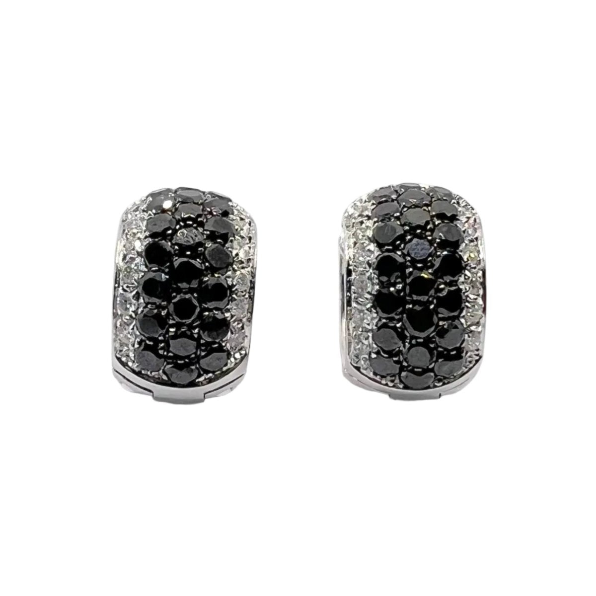 Boucles d'oreilles Créoles en orang blanc et diamants - Castafiore