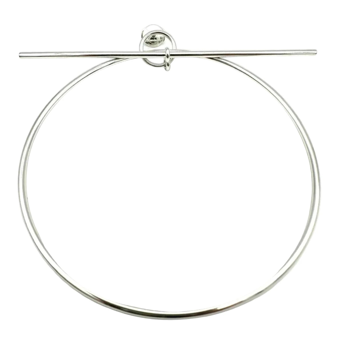 Boucles d'oreilles Créoles HERMÈS "Loop" GM en argent - Castafiore