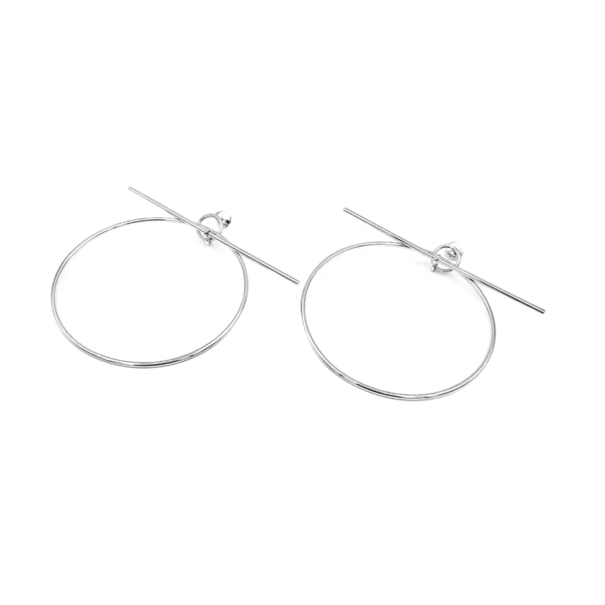 Boucles d'oreilles Créoles HERMÈS "Loop" GM en argent - Castafiore