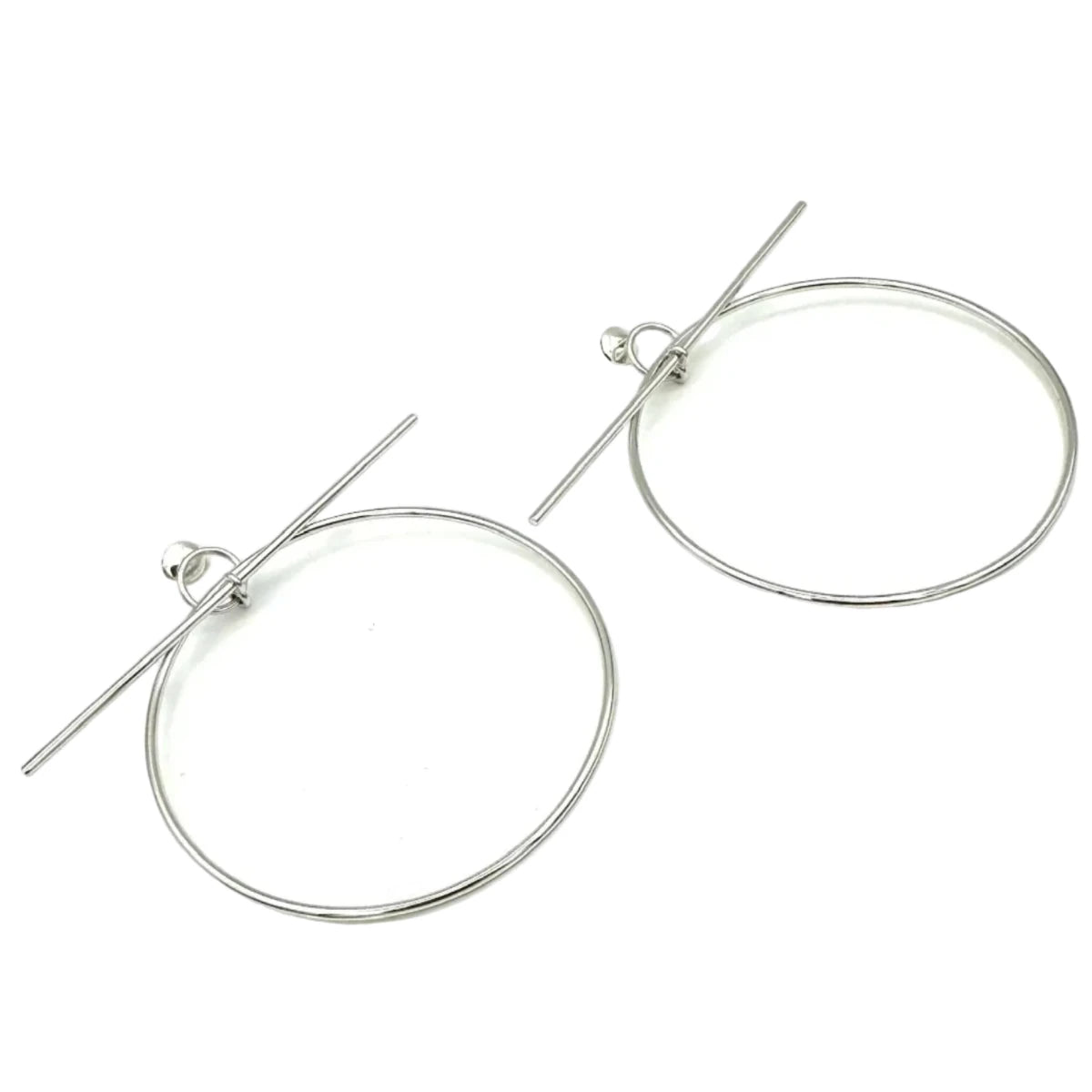 Boucles d'oreilles Créoles HERMÈS "Loop" GM en argent - Castafiore