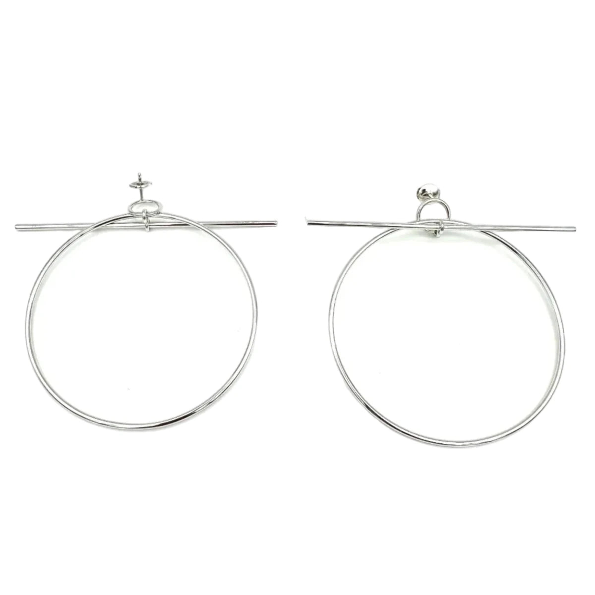 Boucles d'oreilles Créoles HERMÈS "Loop" GM en argent - Castafiore