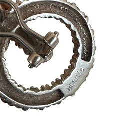 Boucles d’oreilles Créoles HERMÈS "Noeuds Marins" en argent - Castafiore