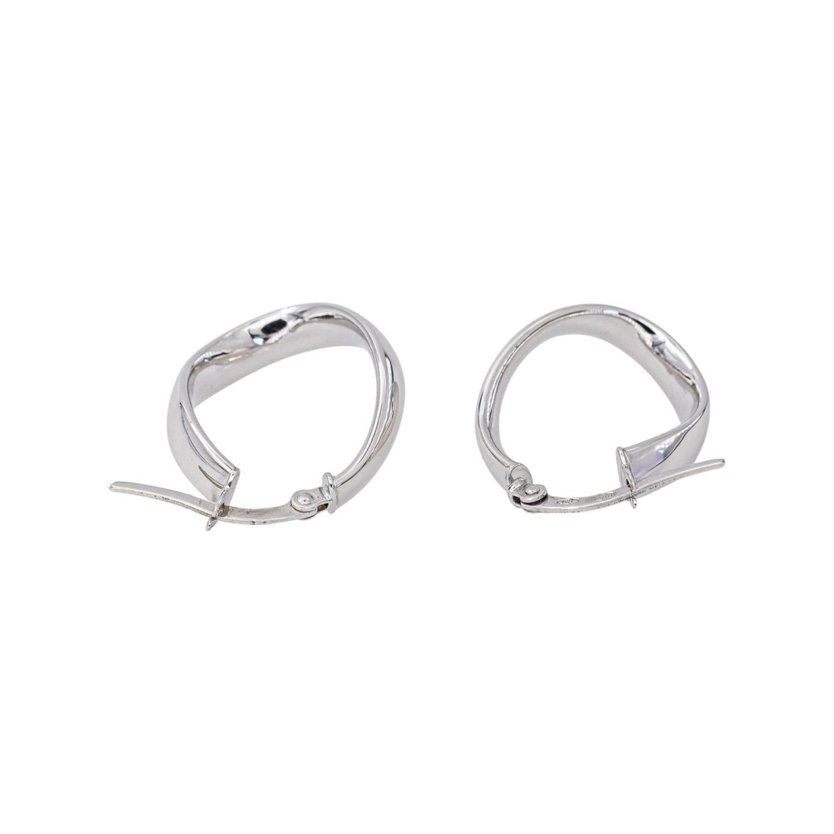 Boucles d'oreilles Créoles Or blanc - Castafiore