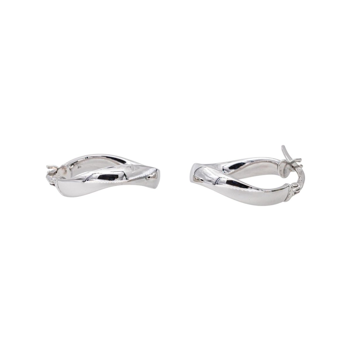 Boucles d'oreilles Créoles Or blanc - Castafiore