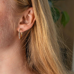 Boucles d'oreilles Créoles Or jaune Diamant - Castafiore
