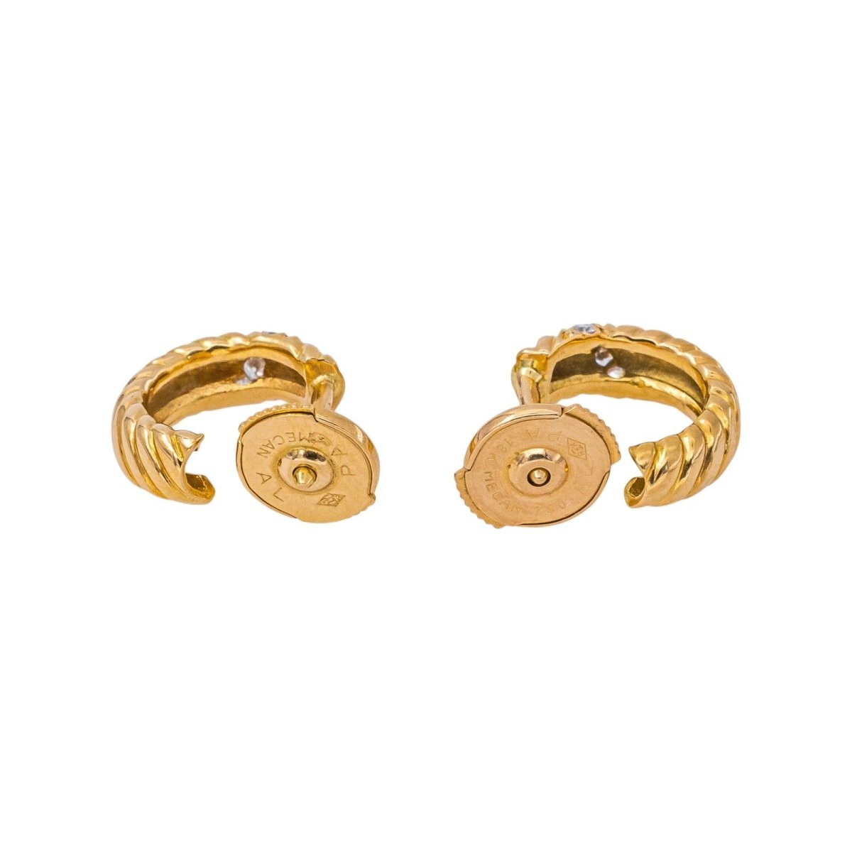 Boucles d'oreilles Créoles Or jaune Diamant - Castafiore