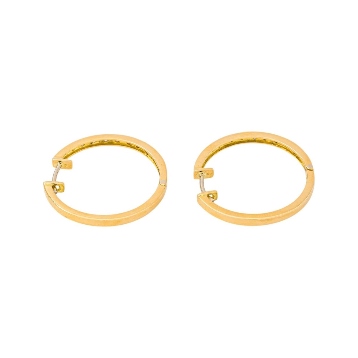 Boucles d'oreilles Créoles Or jaune Diamant - Castafiore