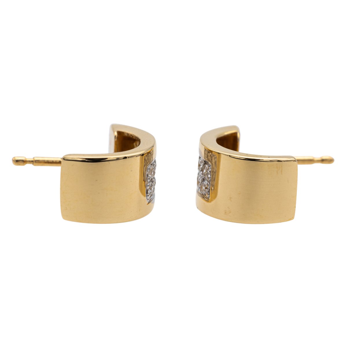 Boucles d'oreilles Créoles Or jaune Diamant - Castafiore