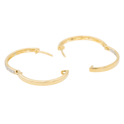 Boucles d'oreilles Créoles Or jaune Diamant - Castafiore